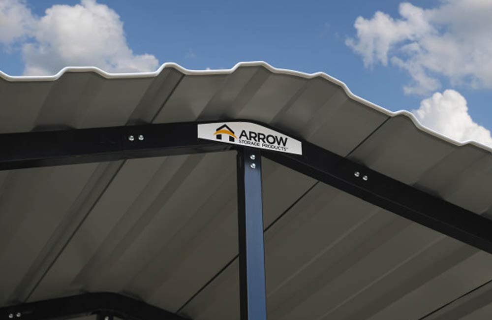 Arrow Carport, 14 ft. x 29 ft. x 14ft. Charcoal 14′ x 29′ x 14′
